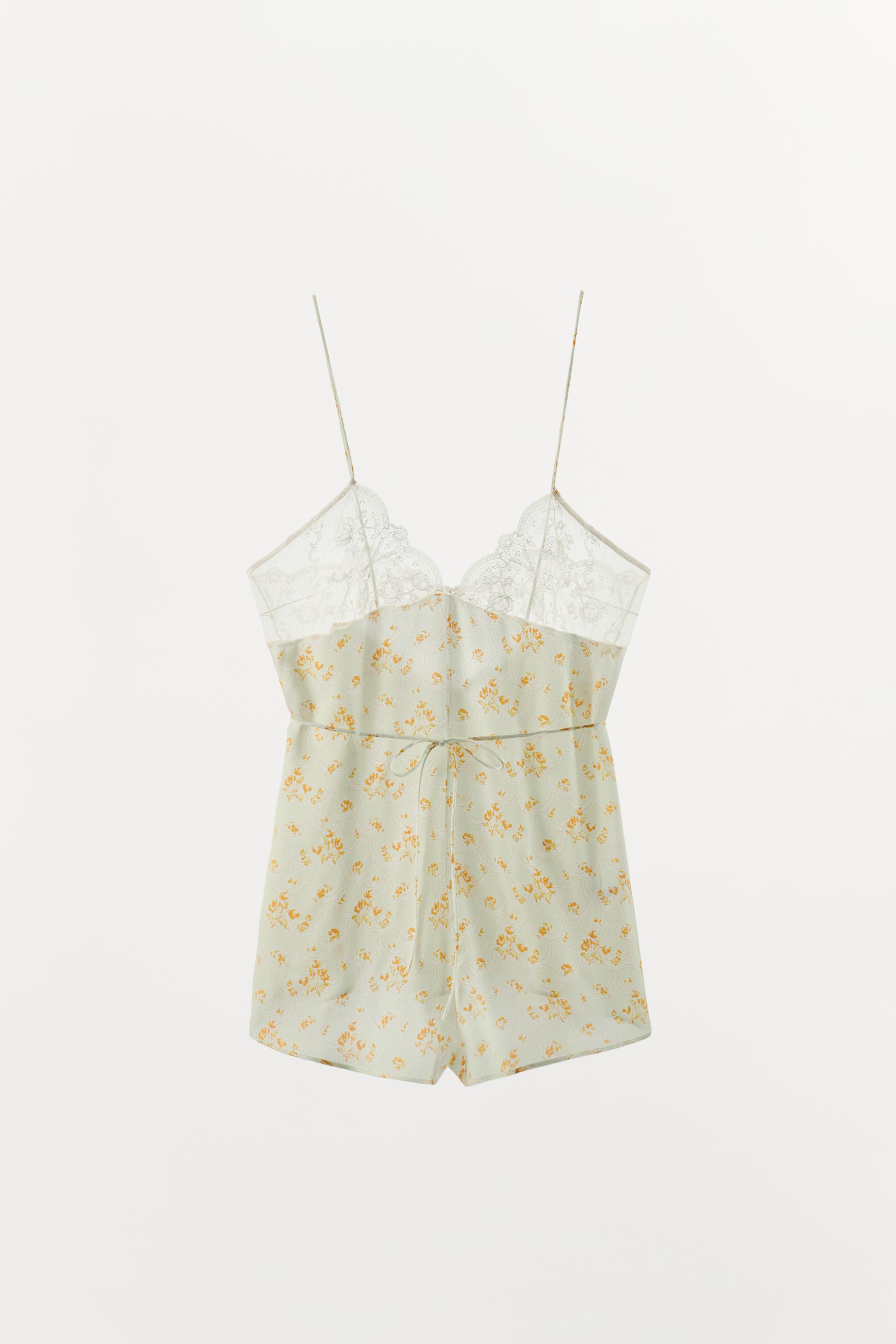 LACE FLORAL PRINT JUMPSUIT